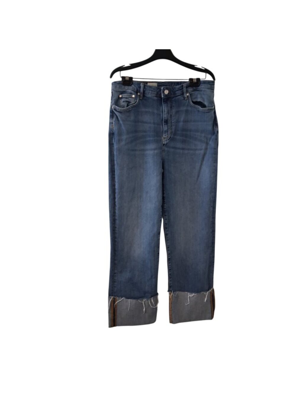 Pilcro Scotty jeans womens 33 Tall 33T Anthropologie cuffed high rise straight